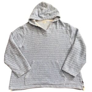 Faherty Brand Mens XXL  Herringbone Knit Organic Cotton Hoodie Pullover zz39